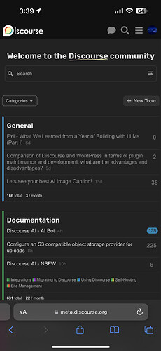 This image shows the homepage or main interface of an online community platform called Discourse, which displays various topic categories and sections for discussion forums or knowledge sharing. (Captioned by AI)