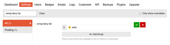 emoji deny list
