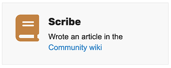 Scribe badge