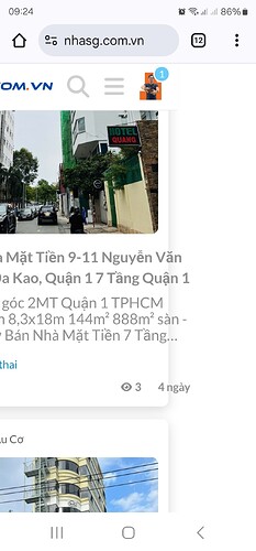 The image shows a screenshot of a real estate listing from nhasi.com.vn for apartments located at 9/11 Nguyễn Văn Đà Kao, Quận 1, Tầng 1, featuring photographs of the building and local street scenery. (Captioned by AI)