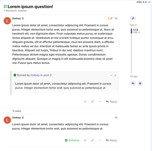 添加“question”标签后，该主题允许您将其帖子标记为解决方案，就像它位于“已解决 (Solved)”类别中一样。