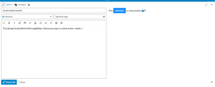 Blue button