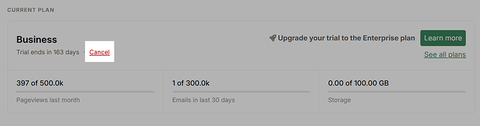 cancel link