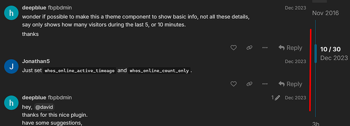 A screenshot shows a Discord chat discussion, with users asking for assistance in customizing a plugin to display visitor statistics in the last 5 or 10 minutes using specific code options. (Captioned by AI)