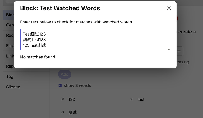 No matches found
