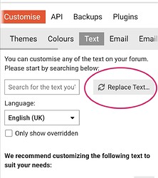 replace text