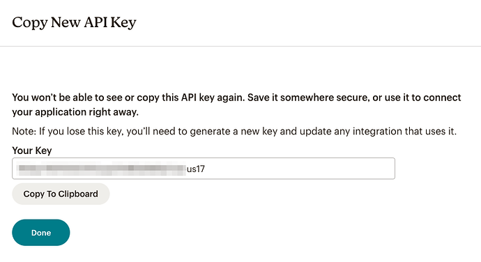 API key
