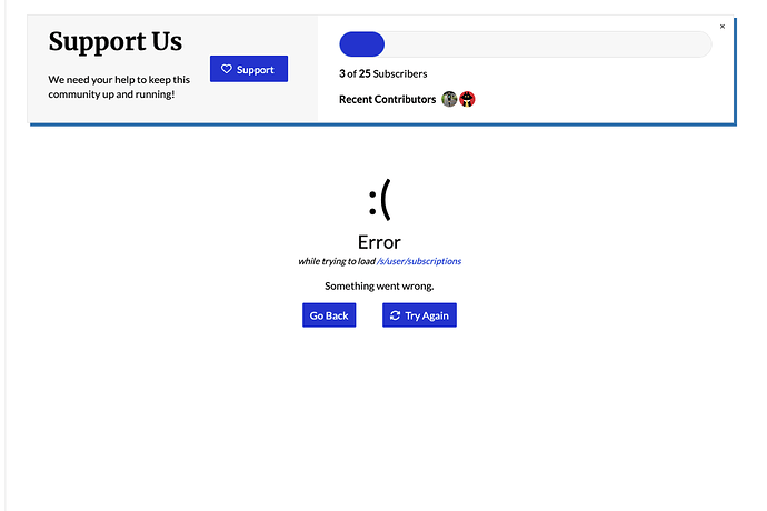 This is an image of a computer screen displaying a support page with an option to report an error, and additional information about community contributions.  (Captioned by AI)
