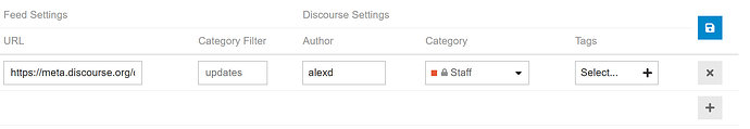 Uno screenshot delle impostazioni di discourse include un filtro URL, categoria, scelte autore e una sezione tag con opzioni per selezionare categorie e aggiungere tag. (Didascalia dell'IA)
