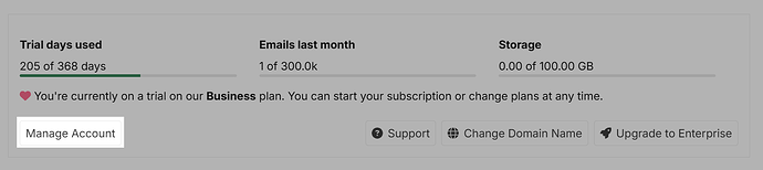 manage account button