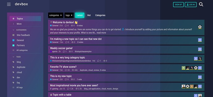 Eine Community-Plattform, auf der Benutzer neue Themen sehen und an Gesprächen zu verschiedenen Themen teilnehmen können, darunter Sport, TV-Shows und Filme, mit Optionen zur Vorstellung und zur Teilnahme durch Abstimmung und Antworten. (Von KI beschriftet)