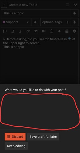 The image depicts a screenshot of a Reddit post, featuring a red-outlined box and a "Discard" button at the bottom. (Captioned by AI)