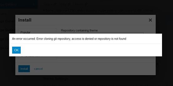 an error occurred