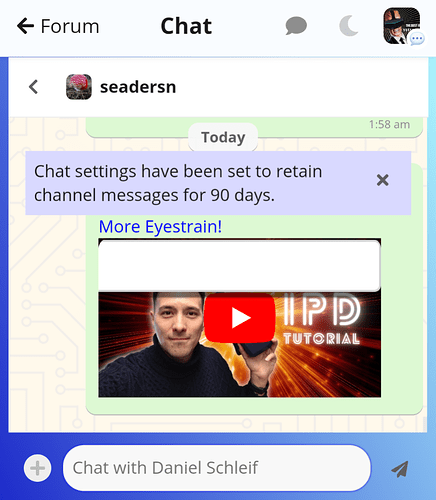 L'immagine è uno screenshot di un'interfaccia di chat con un messaggio dell'utente chiamato "Seadersn". (Sottotitolato dall'IA)
