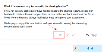 New Share Button