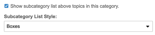 category settings
