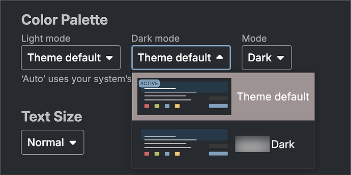 color scheme picker