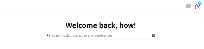Captura de pantalla del gran banner 'Welcome' con búsqueda