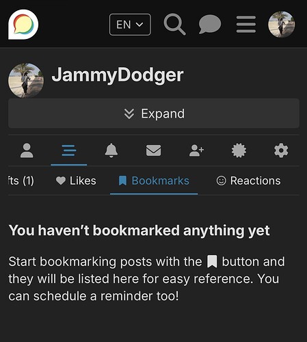 no bookmarks