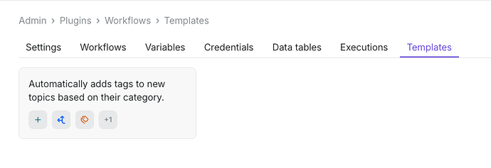 تعرض علامة التبويب Templates قوالب سير العمل التي يمكنك اختيارها لبدء عملية إنشاء سير العمل.