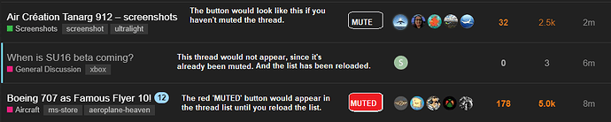 Thread mute button