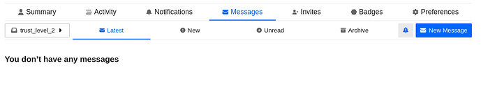 L'immagine mostra un'interfaccia di Slack che visualizza una schermata di messaggi con schede per attività, notifiche e messaggi, e una sezione che indica "Non hai messaggi" con opzioni per filtrare per livello di fiducia e ordinare per messaggi più recenti o non letti. (Didascalia dell'IA)