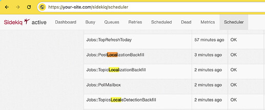 scheduled jobs