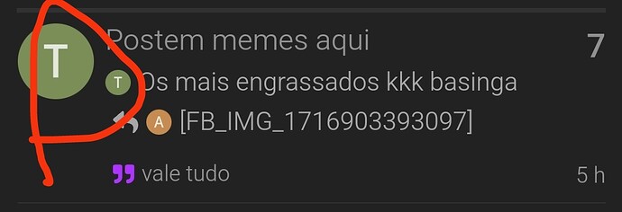 La imagen muestra una conversación de grupo en una aplicación de mensajería, con un nombre de grupo "Postem memes aqui" (Publica memes aquí), fotos y mensajes en portugués, uno de los cuales dice "vale tudo" (todo vale). Hay un <FB_IMG_1716903393097> y emojis de aspecto profesional como <T> y <A>. (Subtitulado por IA)