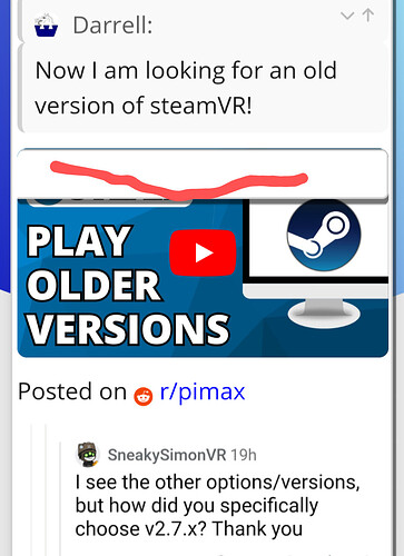 مناقشة على Reddit حول العثور على إصدار قديم من SteamVR، مع فيديو على YouTube يقترح "تشغيل إصدارات أقدم" من البرنامج. (تم التعليق عليه بواسطة الذكاء الاصطناعي)