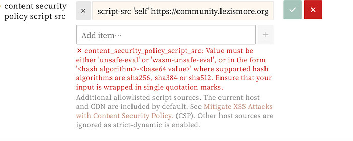 This is a screenshot of a webpage with text content, displaying a policy script and a red warning label.  (Captioned by AI)