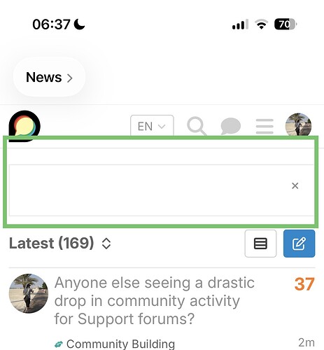 empty banner box