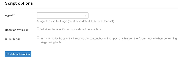 Script options