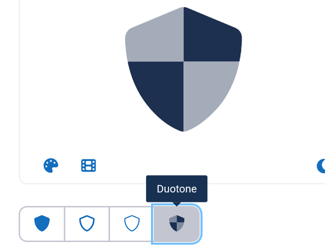D'après l'image, l'icône semble être un bouclier, souvent associé à la protection ou à la sécurité. (Légendé par l'IA)