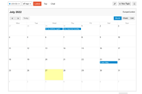 calendar as category header