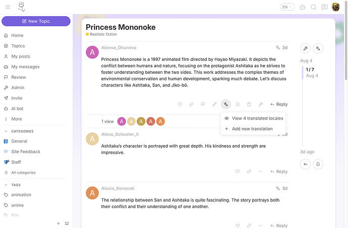 see translations via post menu
