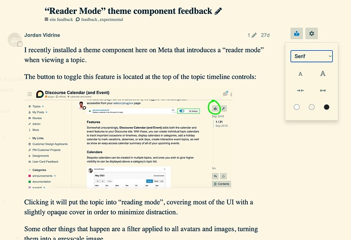 reader mode