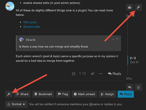 The image shows a screenshot of a forum with a discussion about merging and simplifying wiki posts. (Captioned by AI)