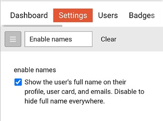 enable names