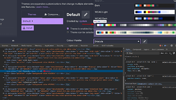 The image displays a user interface for a text editor with the "Dracula" theme selected in Visual Studio Code, showcasing a preview and settings window. (Captioned by AI)