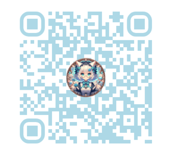 O QR code é uma imagem circular com uma imagem circular de um personagem animado no centro. (Legenda da IA)