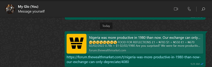 Our Discourse Logo on WhatsApp PC