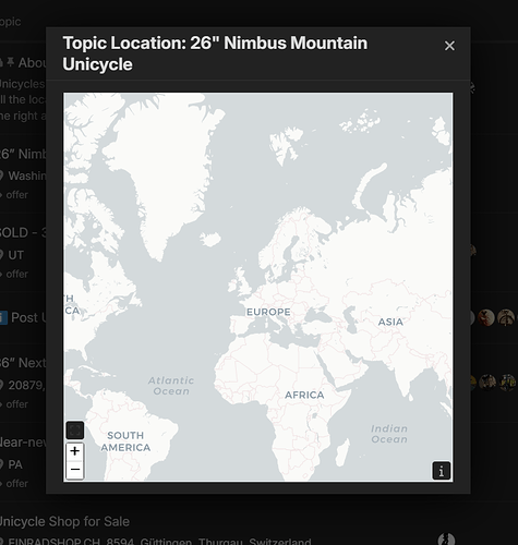 Die Karte hebt einen Ort namens „26“ Nimbus Mountain hervor und zeigt seine Position in Bezug auf Europa und Afrika, mit einer besonderen Erwähnung von „Unicycle“ in Verbindung damit. (Beschriftet von KI)