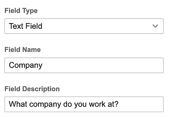 User text field