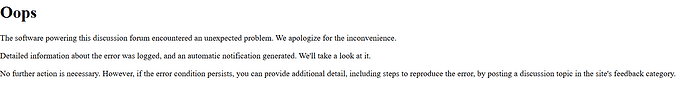 The image shows a forum software error message, indicating that the software is powering the forum and has encountered an issue. (Captioned by AI)