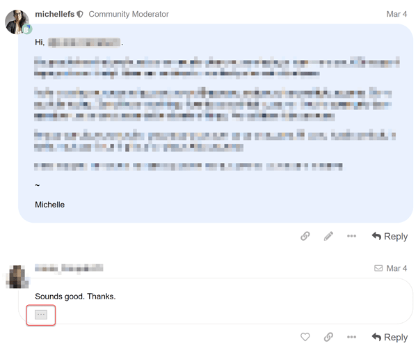 Email reply to PM