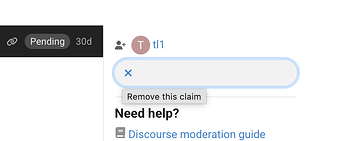 Demo of remove claim button