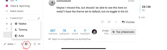 L'utilisateur sélectionne une option de thème dans un menu déroulant dans une interface Slack mais n'est pas sûr de l'option à choisir. (Légende générée par IA)