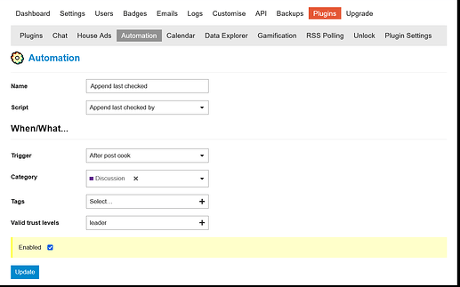 append last checked by