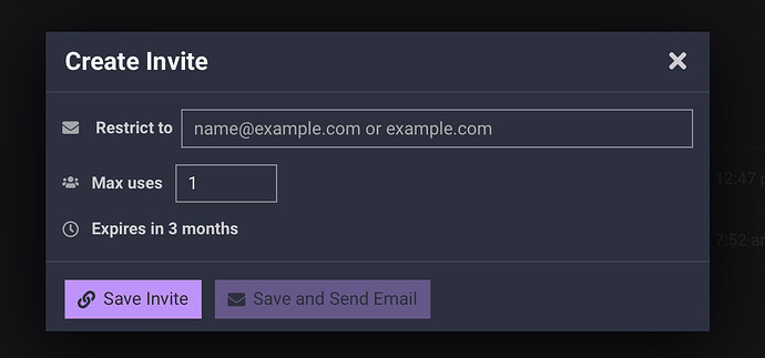This image depicts a screenshot of an email invitation form. (Captioned by AI)