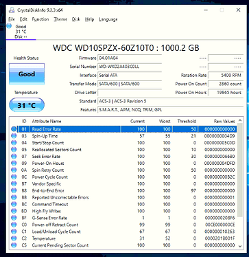 Mechanical HDD Status